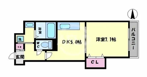 プレ上本町【8階】の間取り