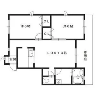 ルシエール本城【102号室】の間取り
