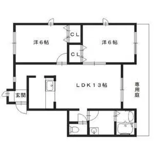 ルシエール本城【102号室】の間取り