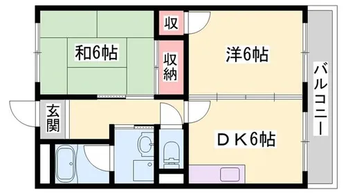 グレースマンション日飼【205号室】の間取り