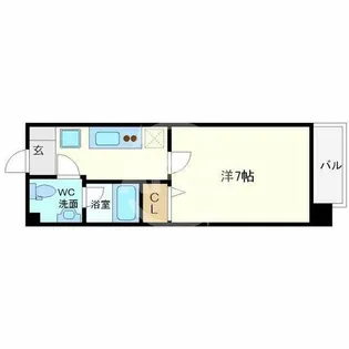 REI難波西【4階】の間取り