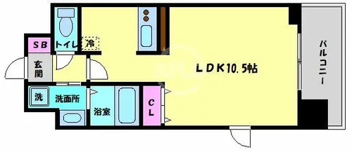 エイペックス上本町【5階】の間取り