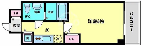 S-RESIDENCE北浜【9階】の間取り