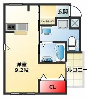 TKアンバーコート宿院【504号室】の間取り