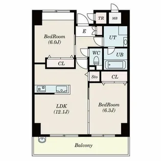 リンパクマンション【11階】の間取り
