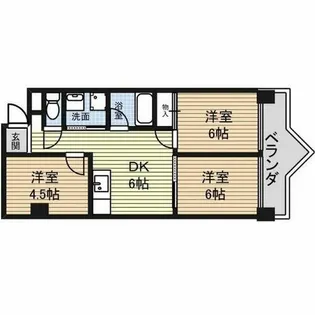 ファンシービル岩間【8階】の間取り