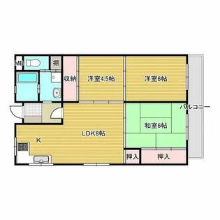 久富マンション【5階】の間取り