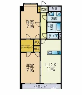福岡県福岡市博多区諸岡3丁目【マンション】の間取り