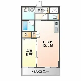 AULII Osaka【6階】の間取り