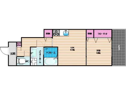 ブルーディーヴァA棟【106号室】の間取り
