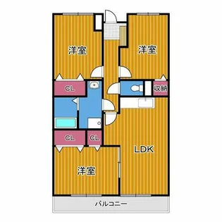 ラ・メールⅡ【3階】の間取り