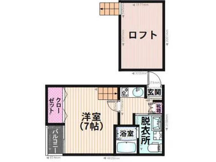 チェルカーレ大橋【102号室】の間取り