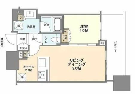 シティタワー大阪本町【25階】の間取り