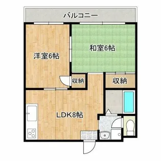 ハイツプライム【3階】の間取り