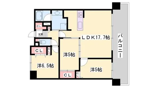 ワコーレ姫路北条口【1203号室】の間取り
