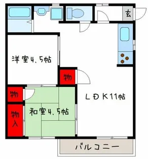西岡ハイツ【1階】の間取り