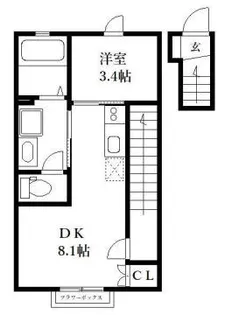 バインズ【A-3号室】の間取り