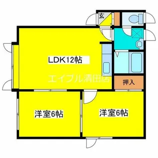 パークロード35【201号室】の間取り