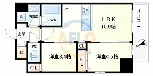 スプランディッドⅨ【8階】の間取り