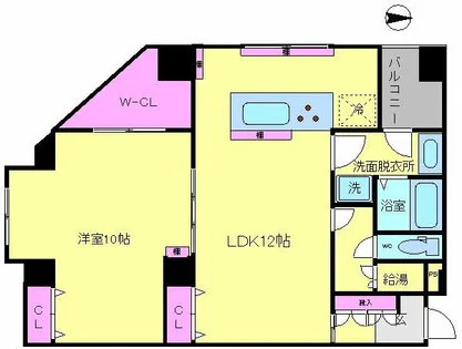 サンライフ堀江【3階】の間取り