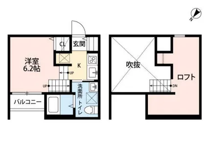 クロスアベニュー春日【202号室】の間取り