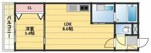 グランドライフ久留米【1階】の間取り