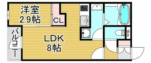 PHOENIX千早【204号室】の間取り