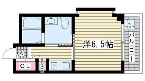 イーグル中山手【405号室】の間取り