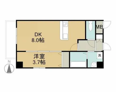 アヴァンティ銀天町【603号室】の間取り