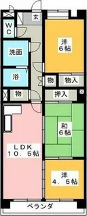 レジデンスエーワン【4階】の間取り
