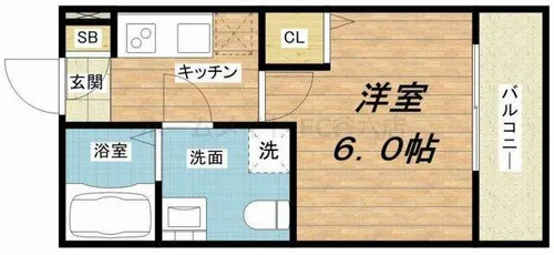 VALENTI中道【3階】の間取り