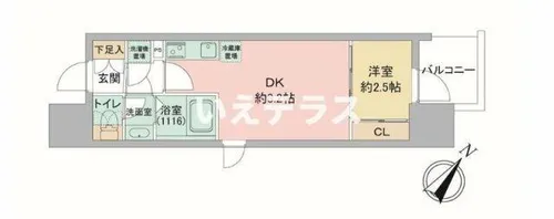 セレニテ神戸駅前アリエ【4階】の間取り