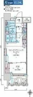 リヴシティ泉【4階】の間取り