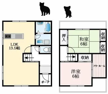 大阪府堺市東区草尾【一戸建】の間取り