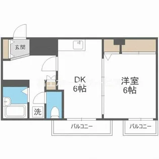 シャトー波除【10階】の間取り