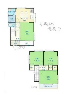 兵庫県姫路市飾磨区構2丁目【一戸建】の間取り