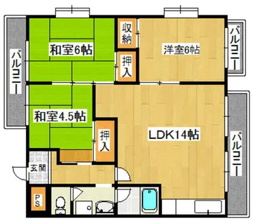 第二石田マンション【2階】の間取り