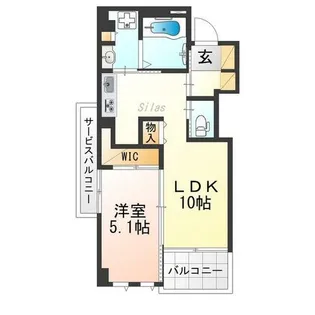 プレサンスロジェ京都烏丸五条【2階】の間取り
