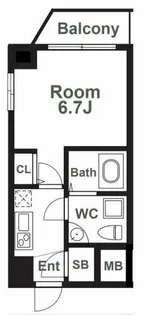 SERENiTE本町reflet【14階】の間取り