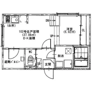 ハーモニーテラス下飯田町Ⅱ【1階】の間取り