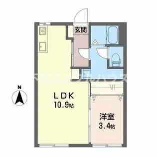 ラフォーレ森【1階】の間取り