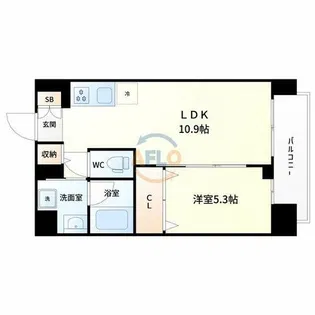 シャーメゾンサクセス新大阪【2階】の間取り