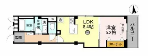 ソレイユ上汐【4階】の間取り