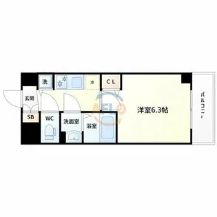 グランカリテ新大阪WEST【10階】の間取り
