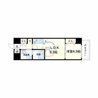 La CASA 新北野【3階】の間取り