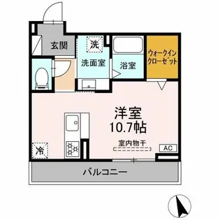 ビューハウス77【203号室】の間取り