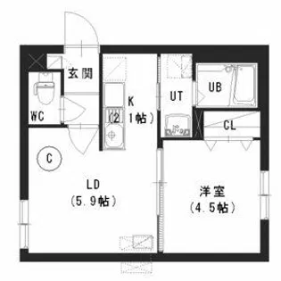 プレシェルト美園【3階】の間取り