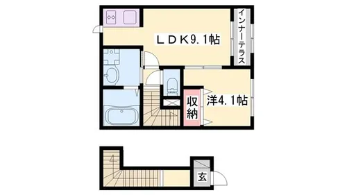 M’sレジデンスHIMEJI【206号室】の間取り
