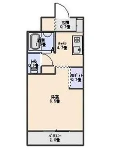 アビタションAKETA【106号室】の間取り