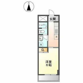 神明ハイツ【2B号室】の間取り